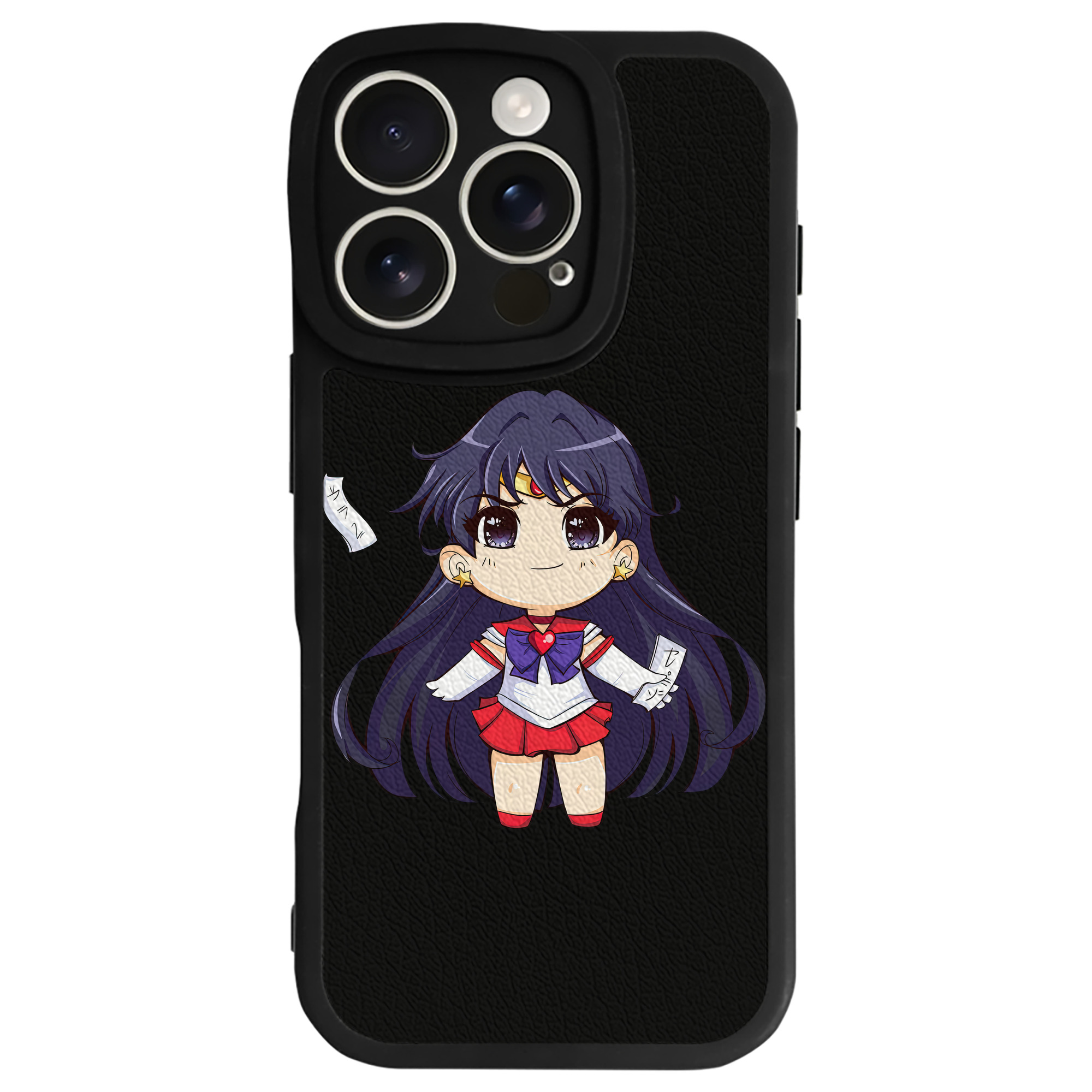 （画像用） 美少女戦士セーラームーン 火野レイ ひの レイ Sailor Moon Hino Rei （セーラーマーズ,Sailor Mars） 【iPhone 16シリーズ対応】シリコンスマホケース（レザー調） 材質：シリコン